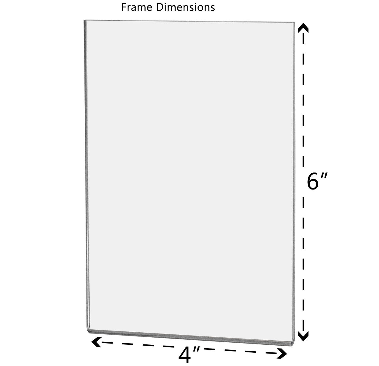 Magnetic 4"W x 6"H Sign Holder Metal Mount
