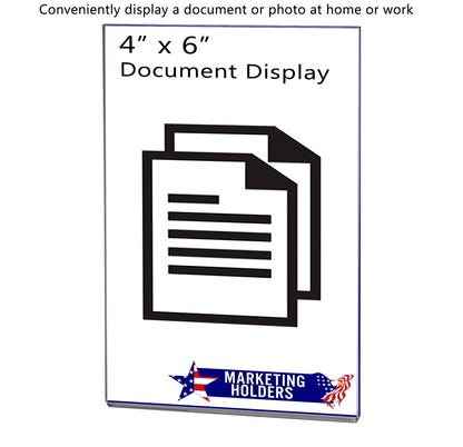 Magnetic 4"W x 6"H Sign Holder Metal Mount