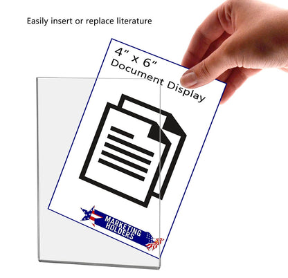 4"W x 6"H Wall Sign Holder with Double Sided Tape