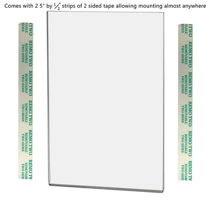 4"W x 6"H Wall Sign Holder with Double Sided Tape