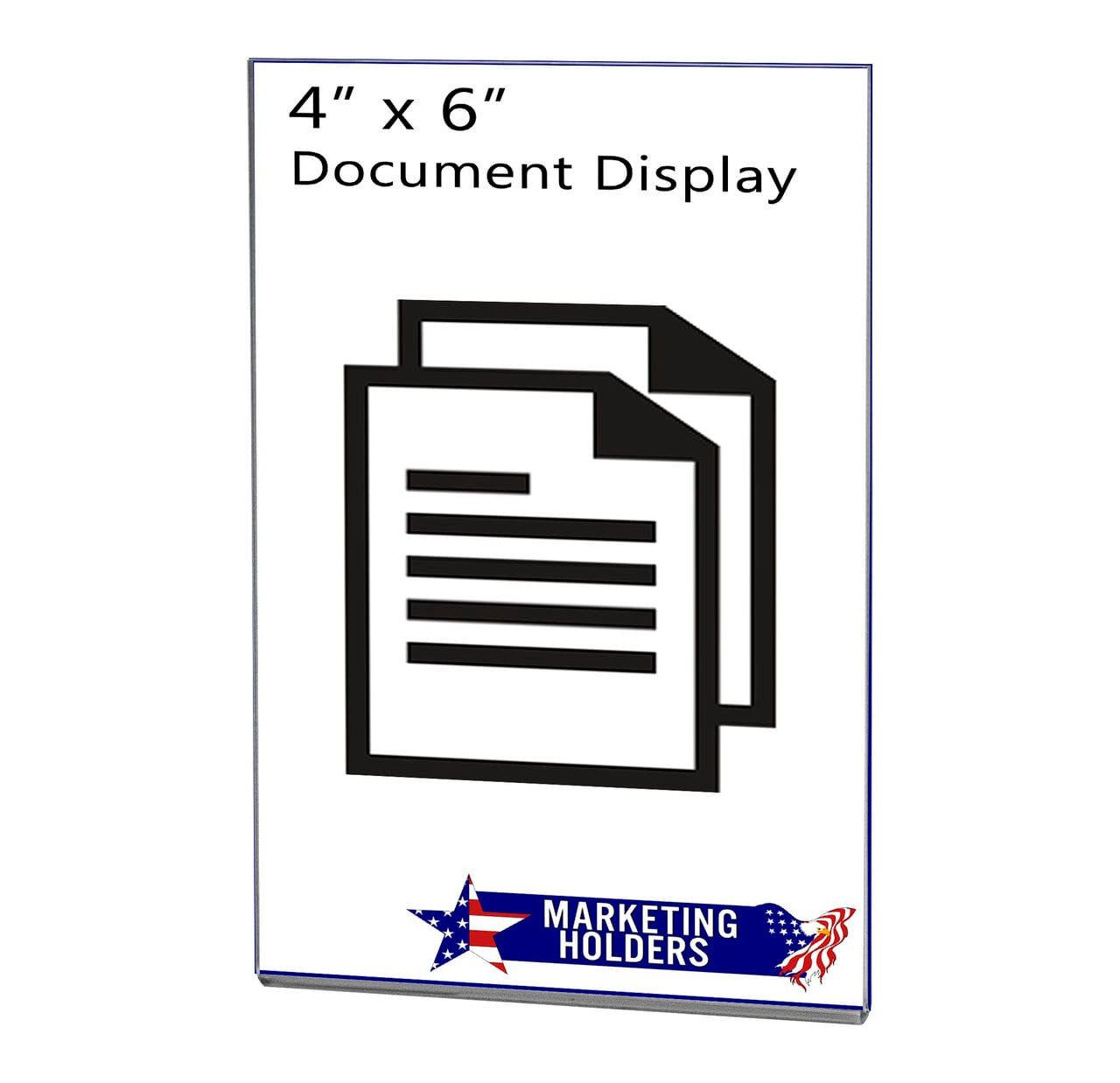 4"W x 6"H Wall Sign Holder with Double Sided Tape