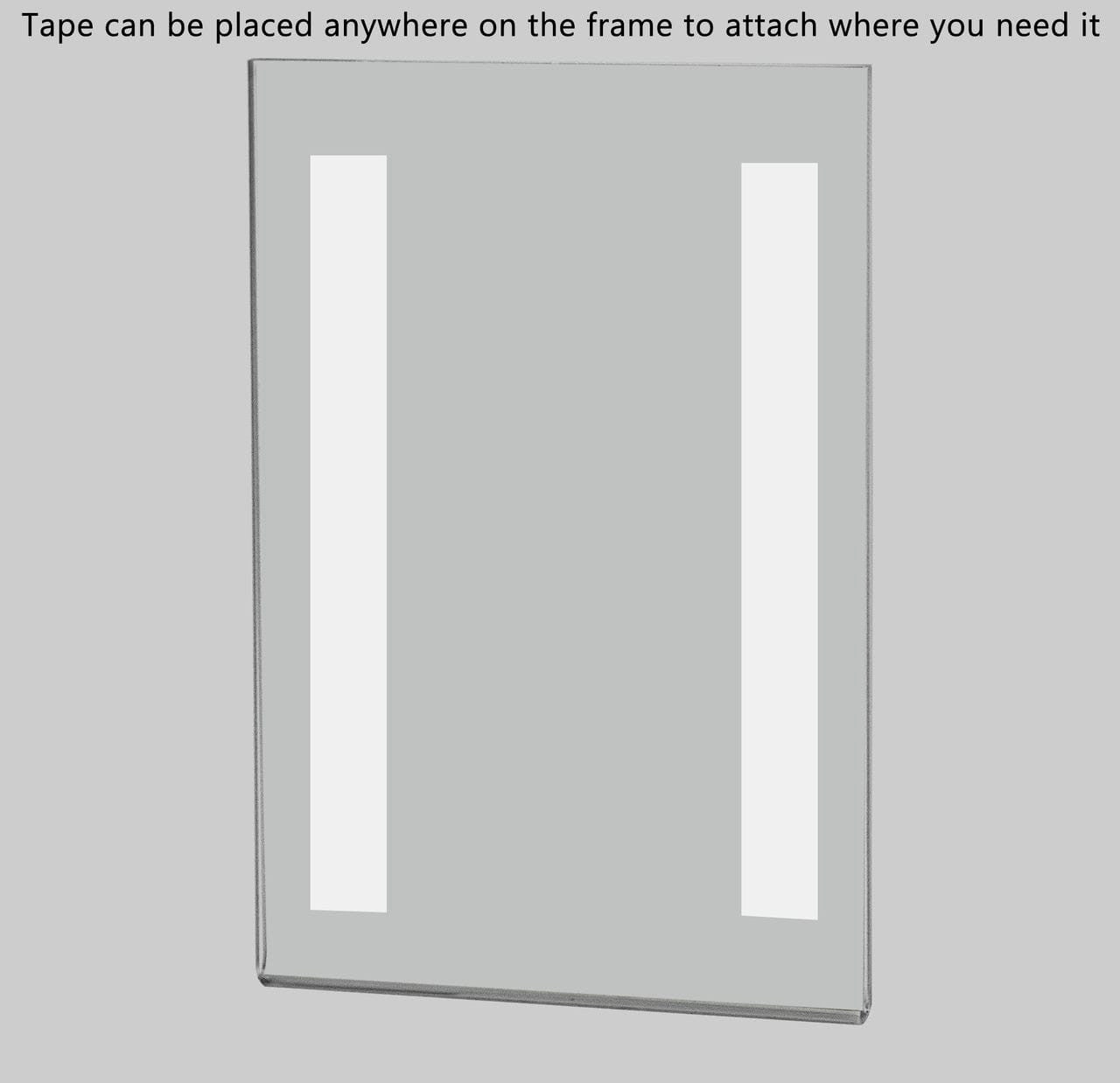 4"W x 6"H Wall Sign Holder with Double Sided Tape