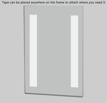 4"W x 6"H Wall Sign Holder with Double Sided Tape