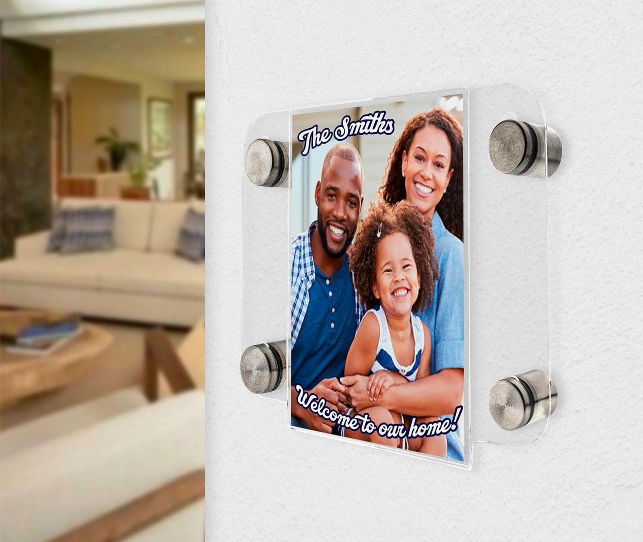 4"W x 6"H Small Image Display Retail Sign Holder with Standoffs