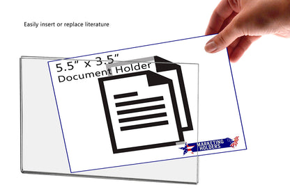 Magnetic 5.5"W x 3.5"H Sign Holder Metal Mount