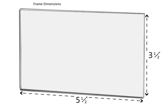 Magnetic 5.5"W x 3.5"H Sign Holder Metal Mount