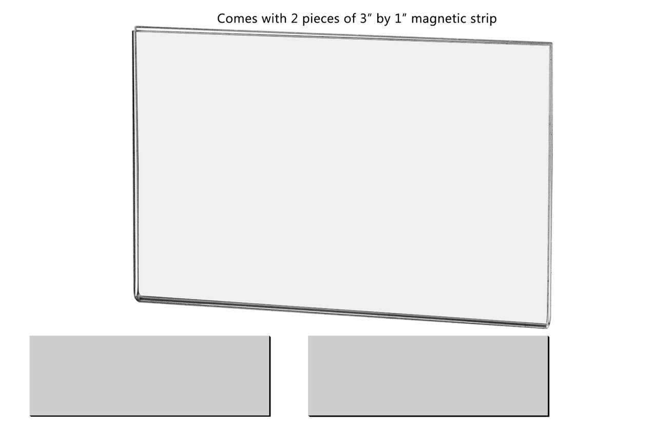 Magnetic 5.5"W x 3.5"H Sign Holder Metal Mount
