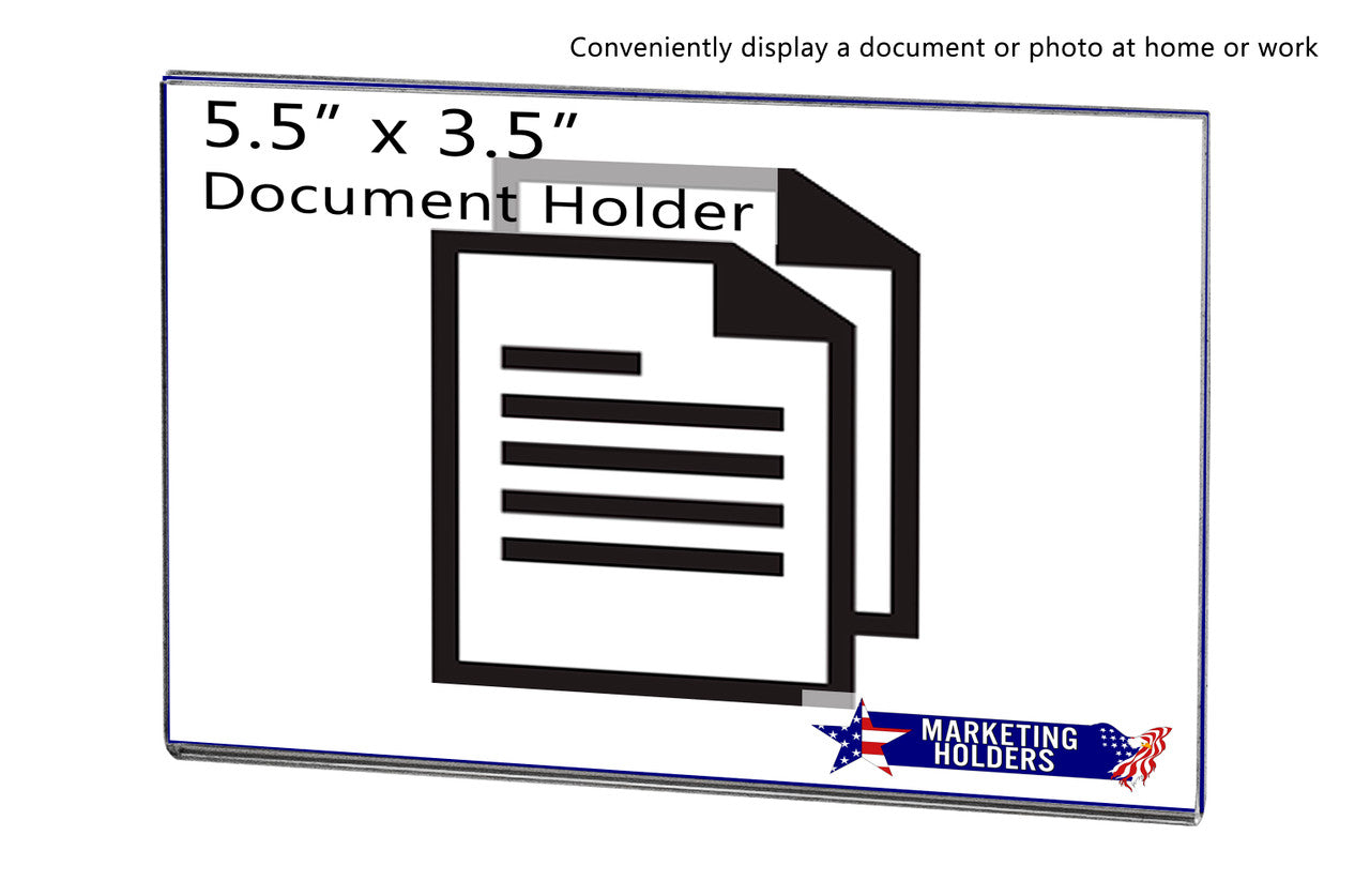 Magnetic 5.5"W x 3.5"H Sign Holder Metal Mount