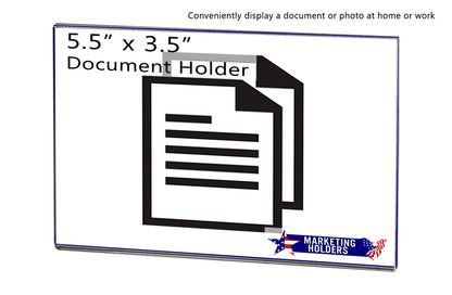 Magnetic 5.5"W x 3.5"H Sign Holder Metal Mount