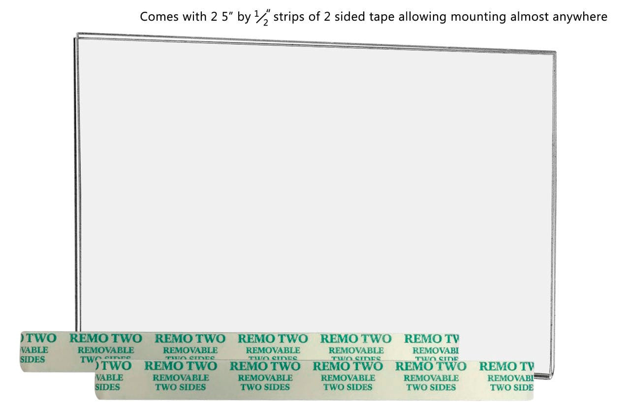 5.5"W x 3.5"H Wall Sign Holder with Double Sided Tape