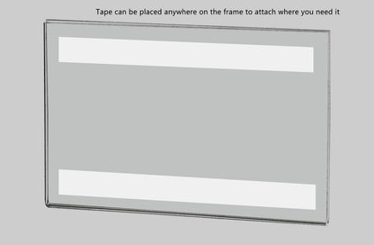 5.5"W x 3.5"H Wall Sign Holder with Double Sided Tape