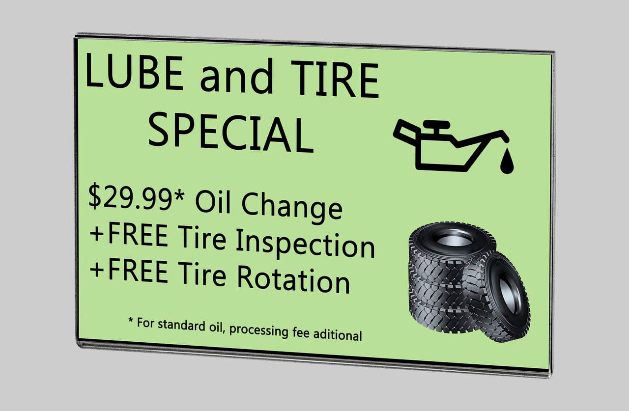 5.5"W x 3.5"H Wall Sign Holder with Double Sided Tape