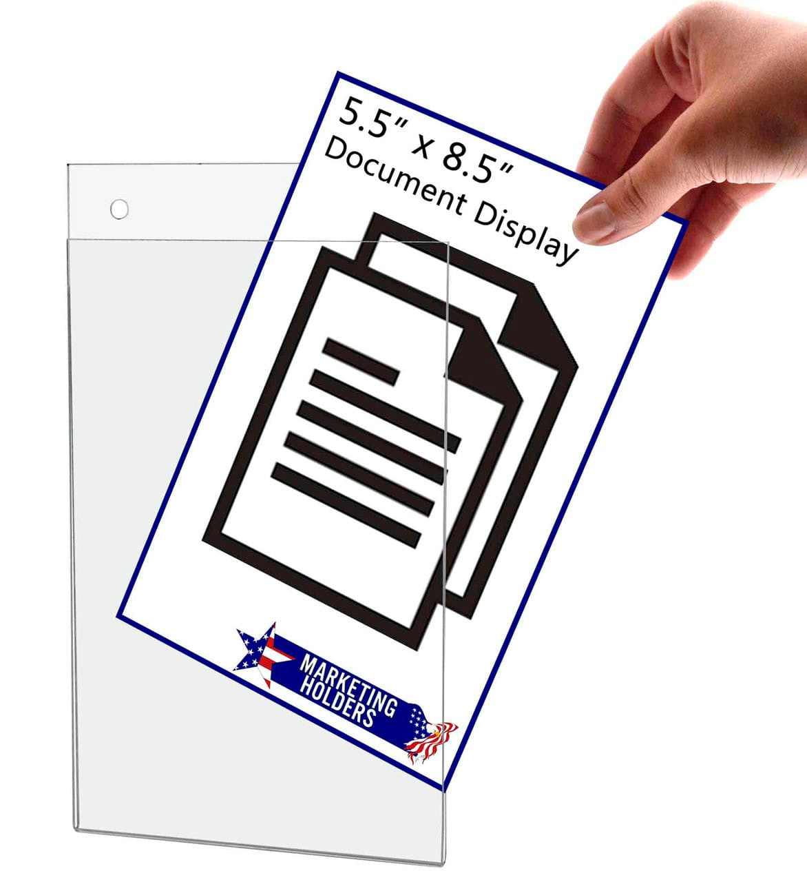 5.5"W x 8.5"H Wall Sign Holder with Hanging Hardware