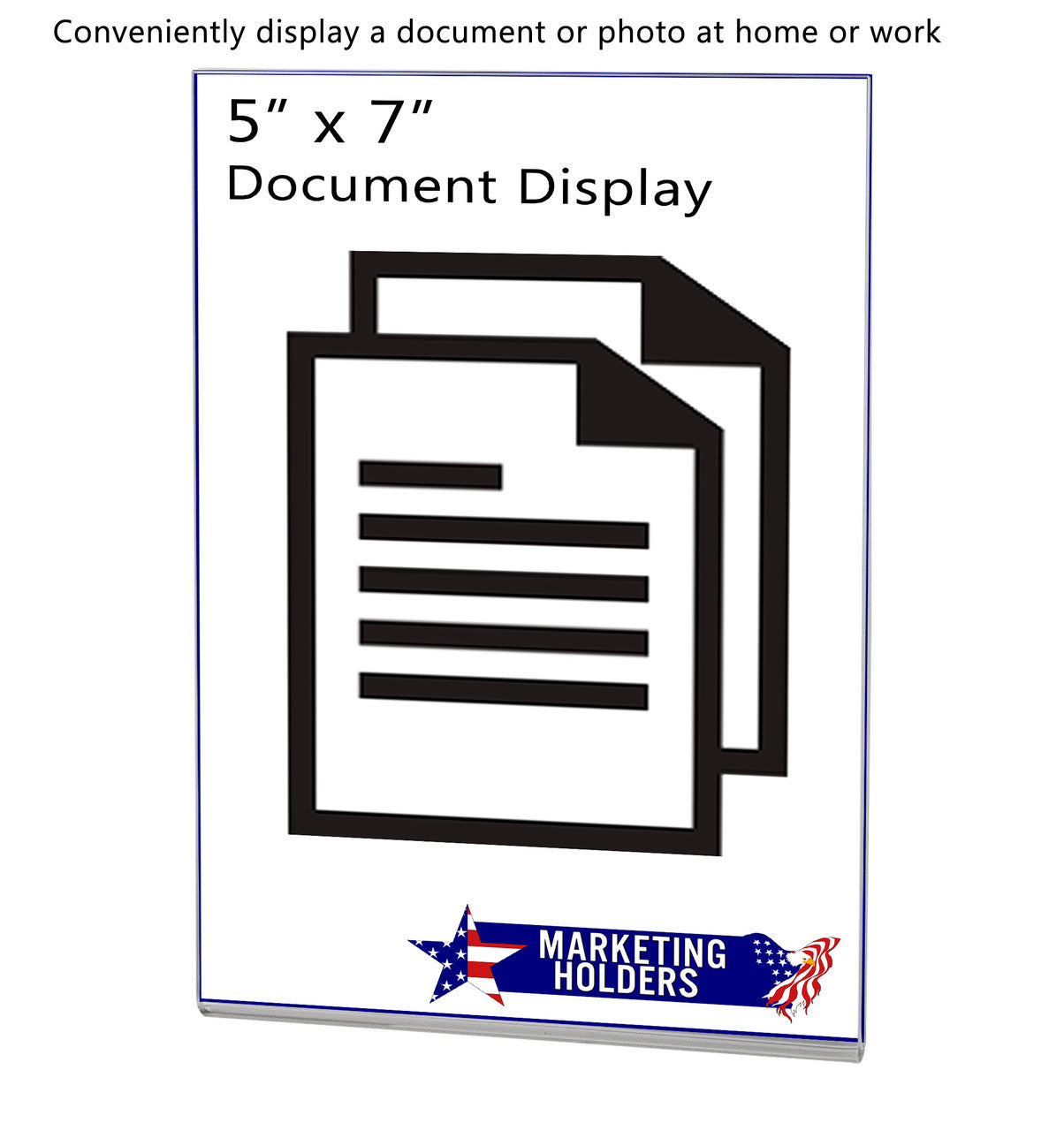 Magnetic 5"W x 7"H Sign Holder Metal Mount