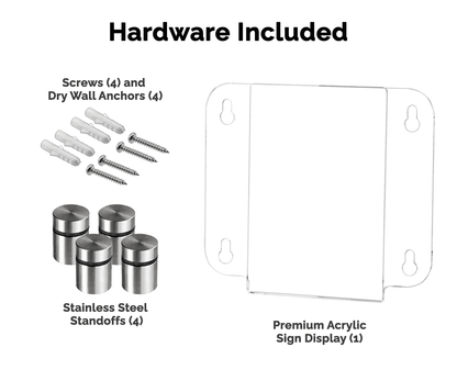 5"W x 7"H Image Display Sign Holder with Standoffs Wall Frame