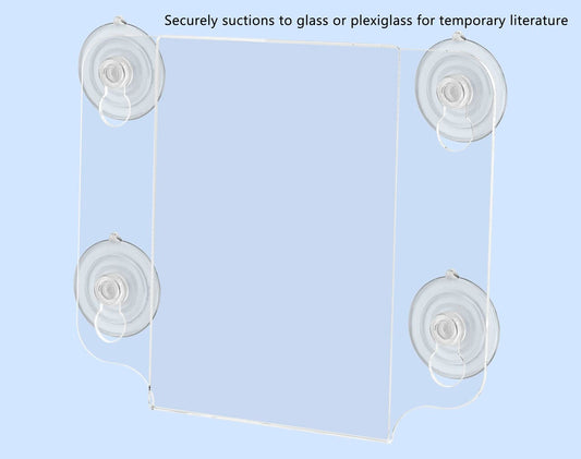 5"W x 7"H Window Sign Holder Double Sided with Suction Cups