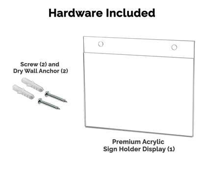 6"W x 4"H Wall Sign Holder with Hanging Hardware