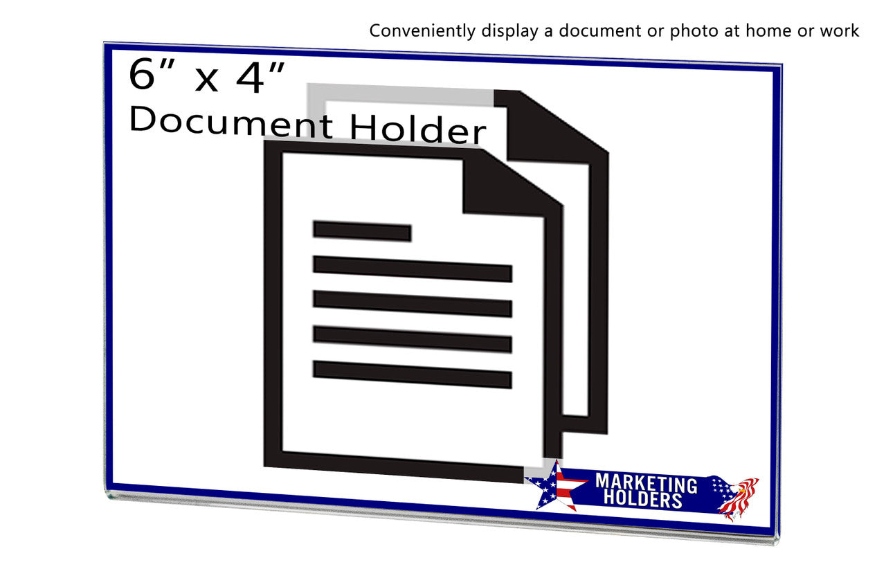 Magnetic 6"W x 4"H Sign Holder Metal Mount