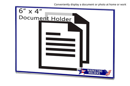 Magnetic 6"W x 4"H Sign Holder Metal Mount