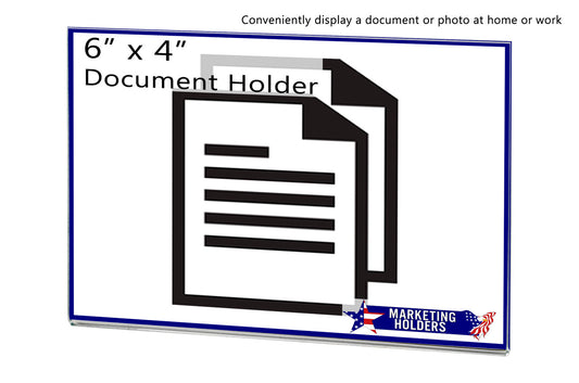 Magnetic 6"W x 4"H Sign Holder Metal Mount