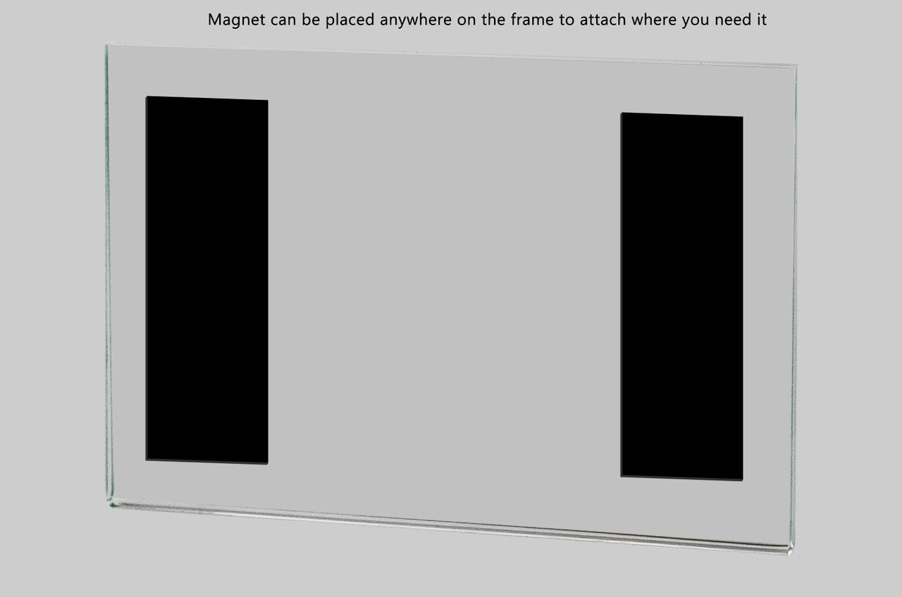 Magnetic 6"W x 4"H Sign Holder Metal Mount