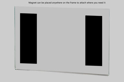 Magnetic 6"W x 4"H Sign Holder Metal Mount