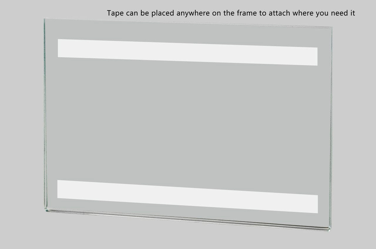 6"W x 4"H Wall Sign Holder with Double Sided Tape