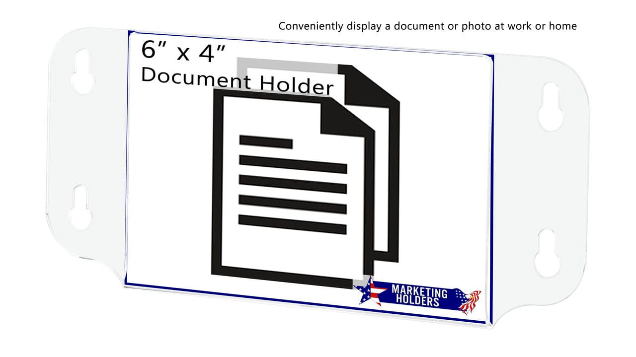 6"W x 4"H Window Sign Holder Double Sided with Suction Cups