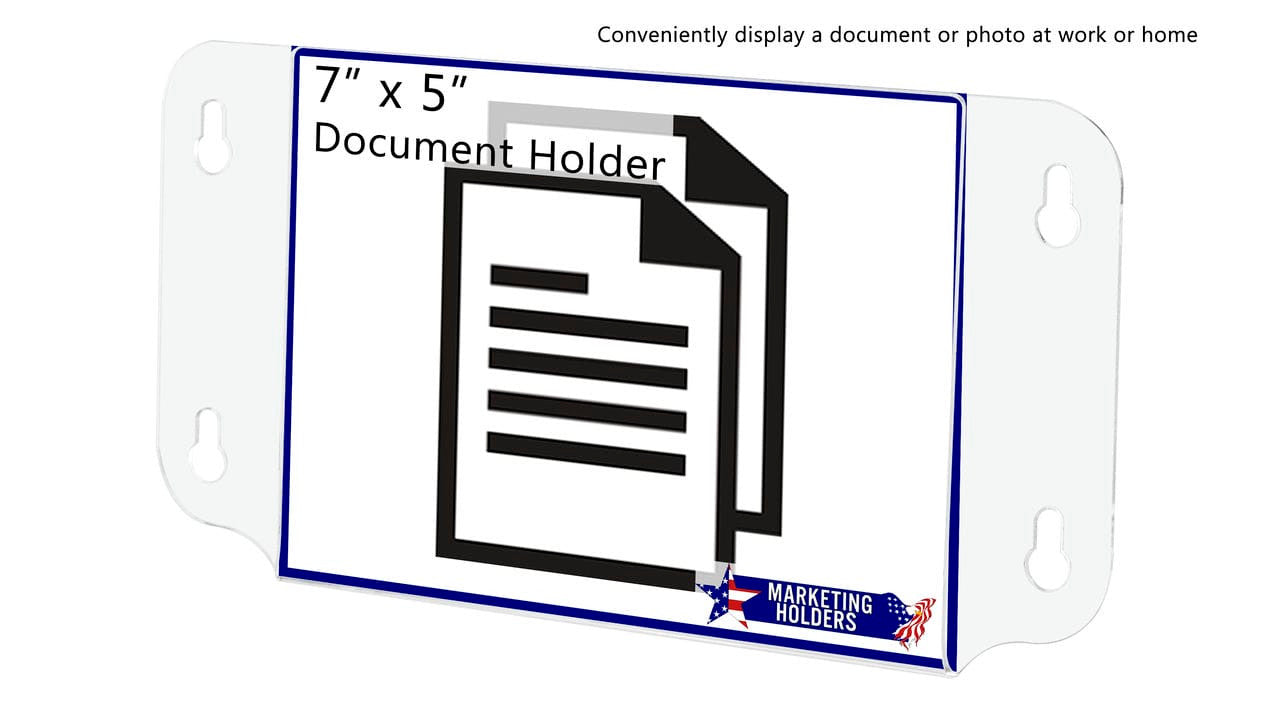 7"W x 5"H Window Sign Holder Double Sided with Suction Cups