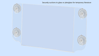 7"W x 5"H Window Sign Holder Double Sided with Suction Cups