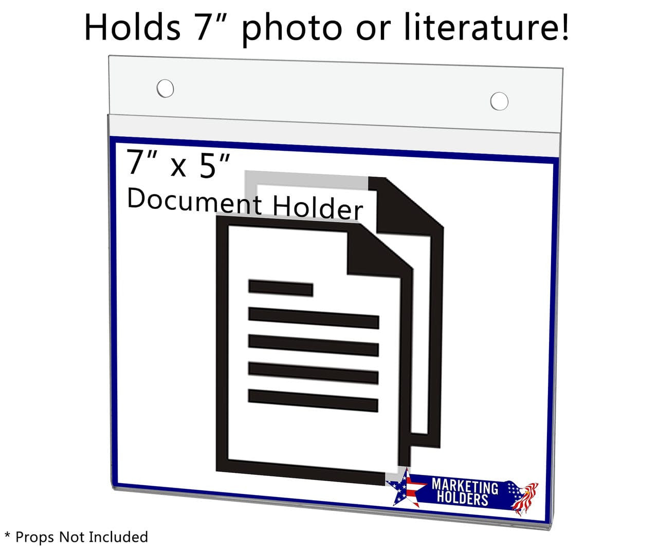 7"W x 5.5"H Wall Sign Holder with Hanging Hardware