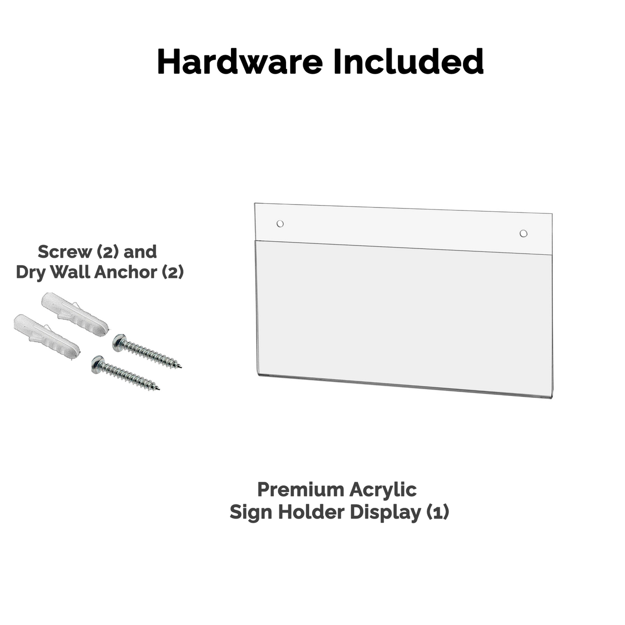 8.75"W x 4"H Wall Sign Holder with Hanging Hardware