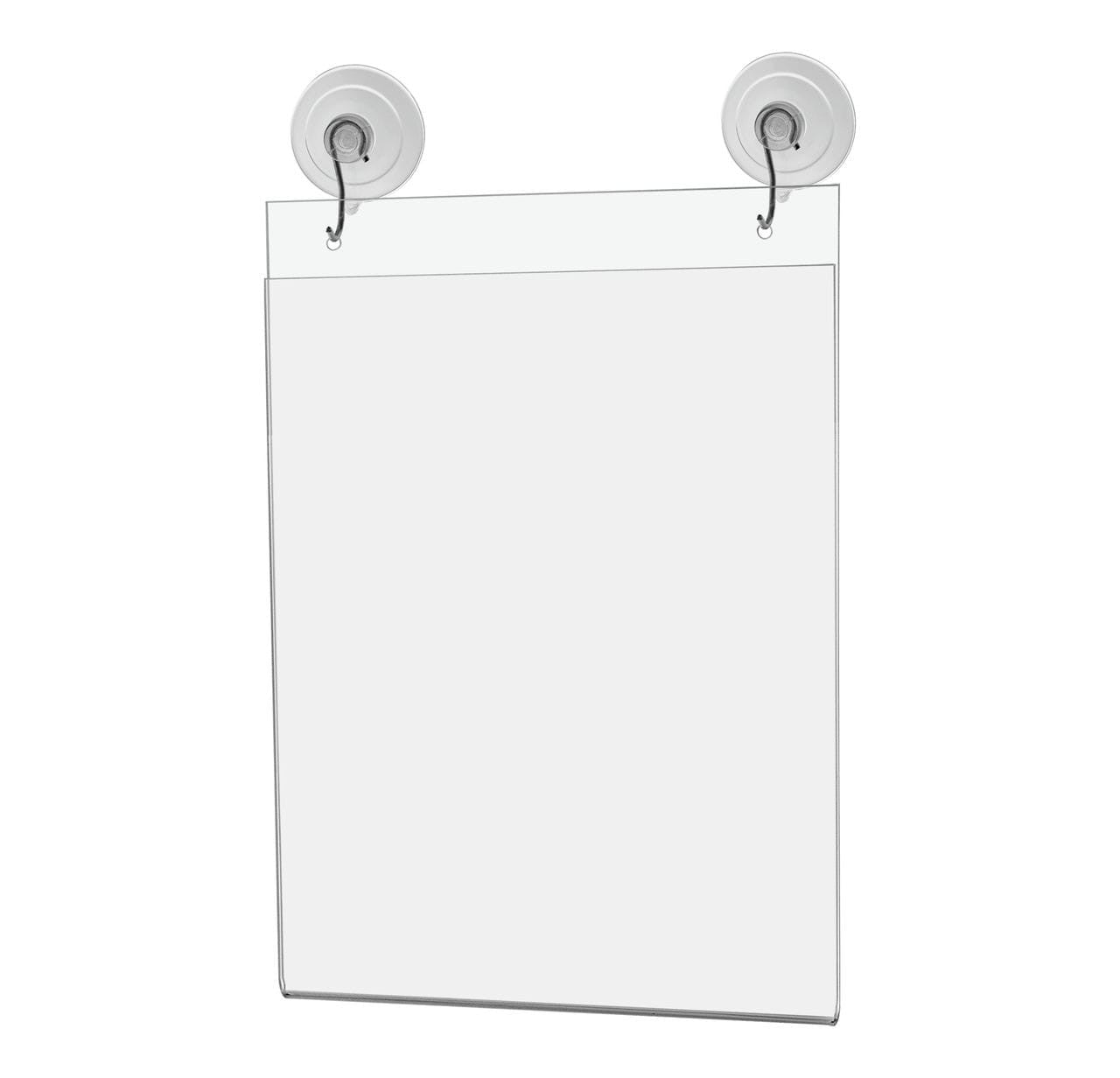 8"W x 10"H Window Mount Sign Holder Suction Cup with Hooks