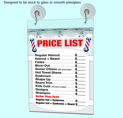 8"W x 10"H Window Mount Sign Holder Suction Cup with Hooks