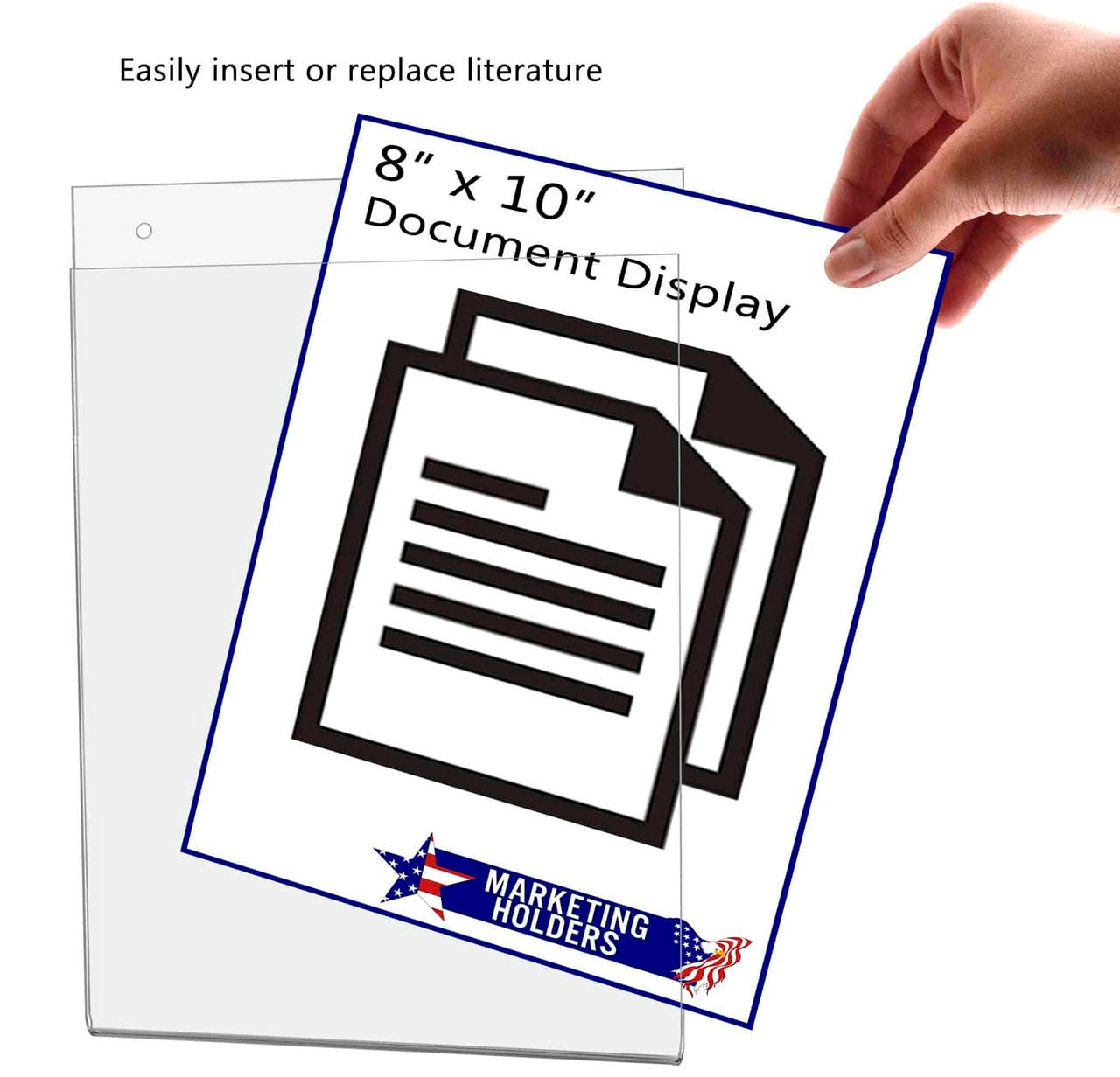 8"W x 10"H Wall Sign Holder with Hanging Hardware