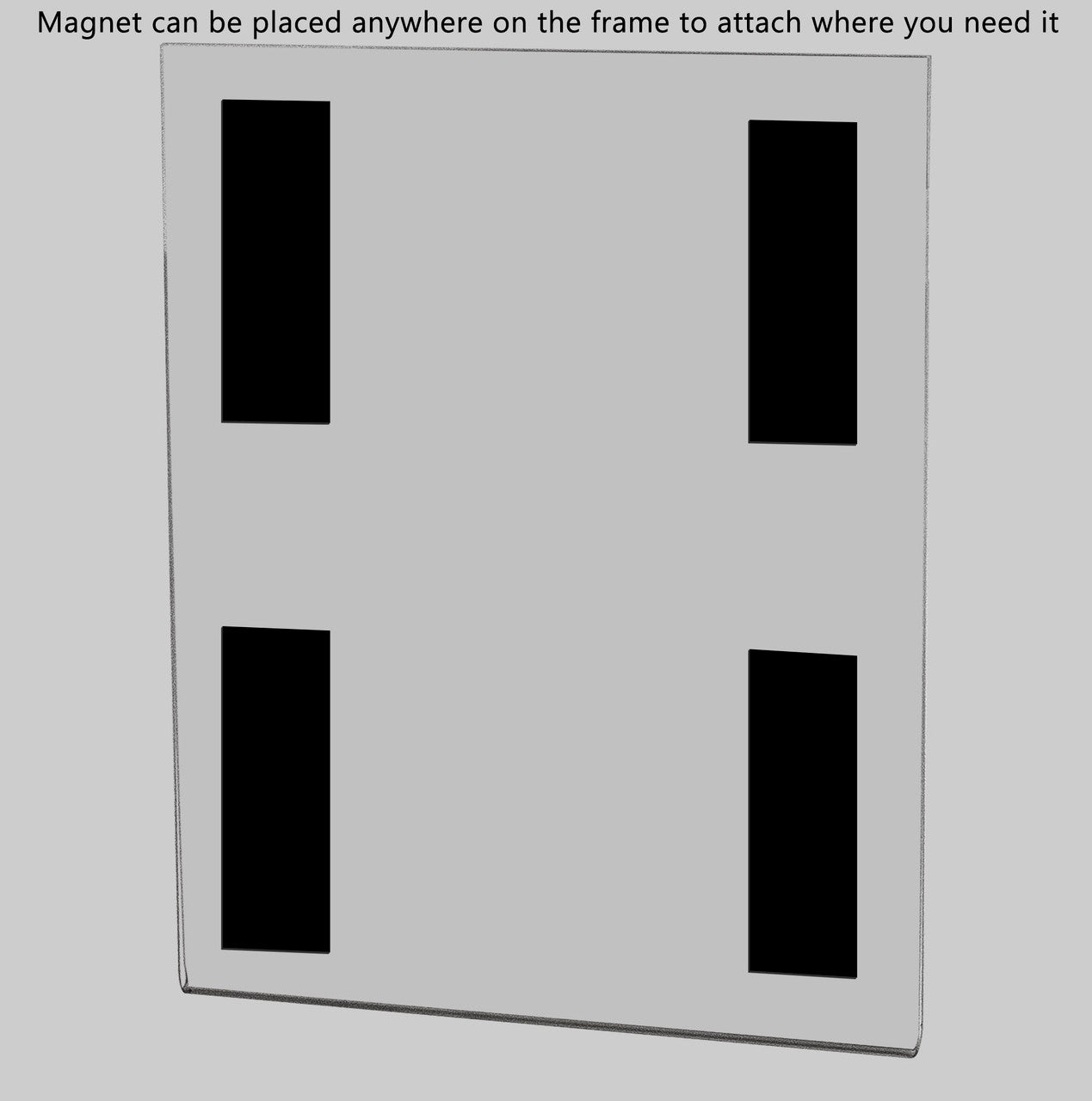 Magnetic 8"W x 10"H Sign Holder Metal Mount