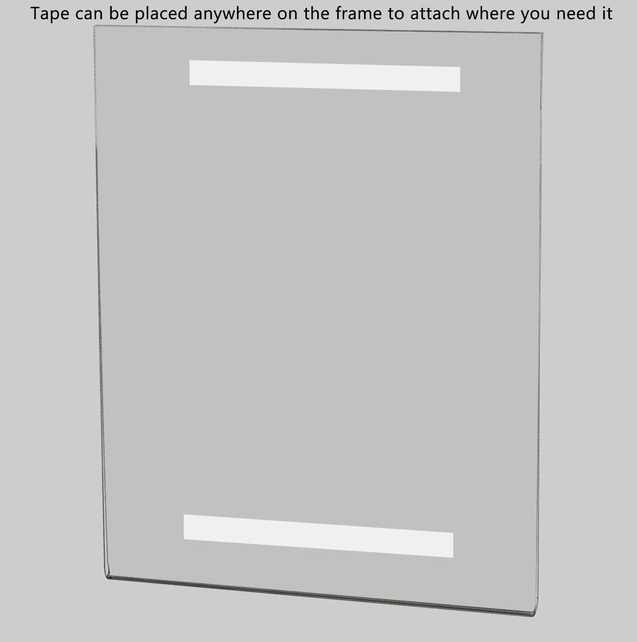 8"W x 10"H Wall Sign Holder with Double Sided Tape