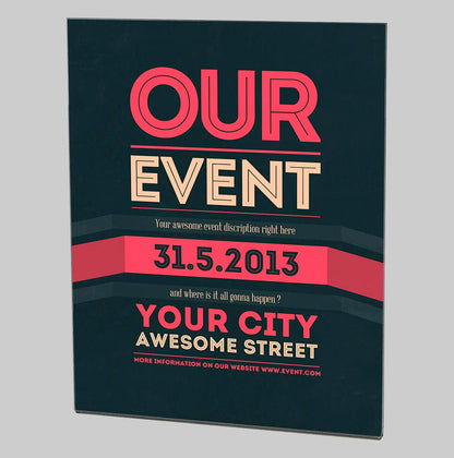 8"W x 10"H Wall Sign Holder with Double Sided Tape