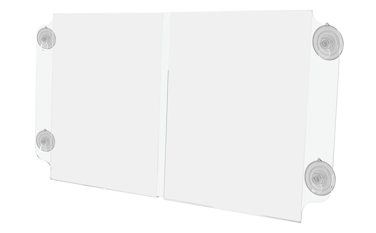 Double 8.5"W x 11"H Sign Holder for Windows with Suction Cups