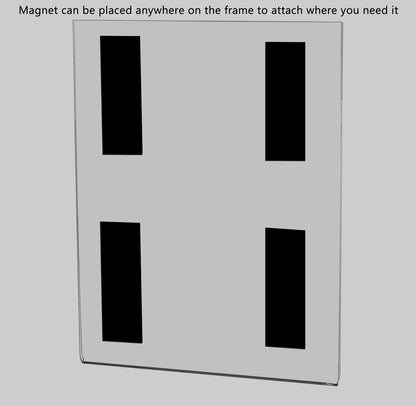 Magnetic 8.5"W x 11"H Sign Holder Metal Mount