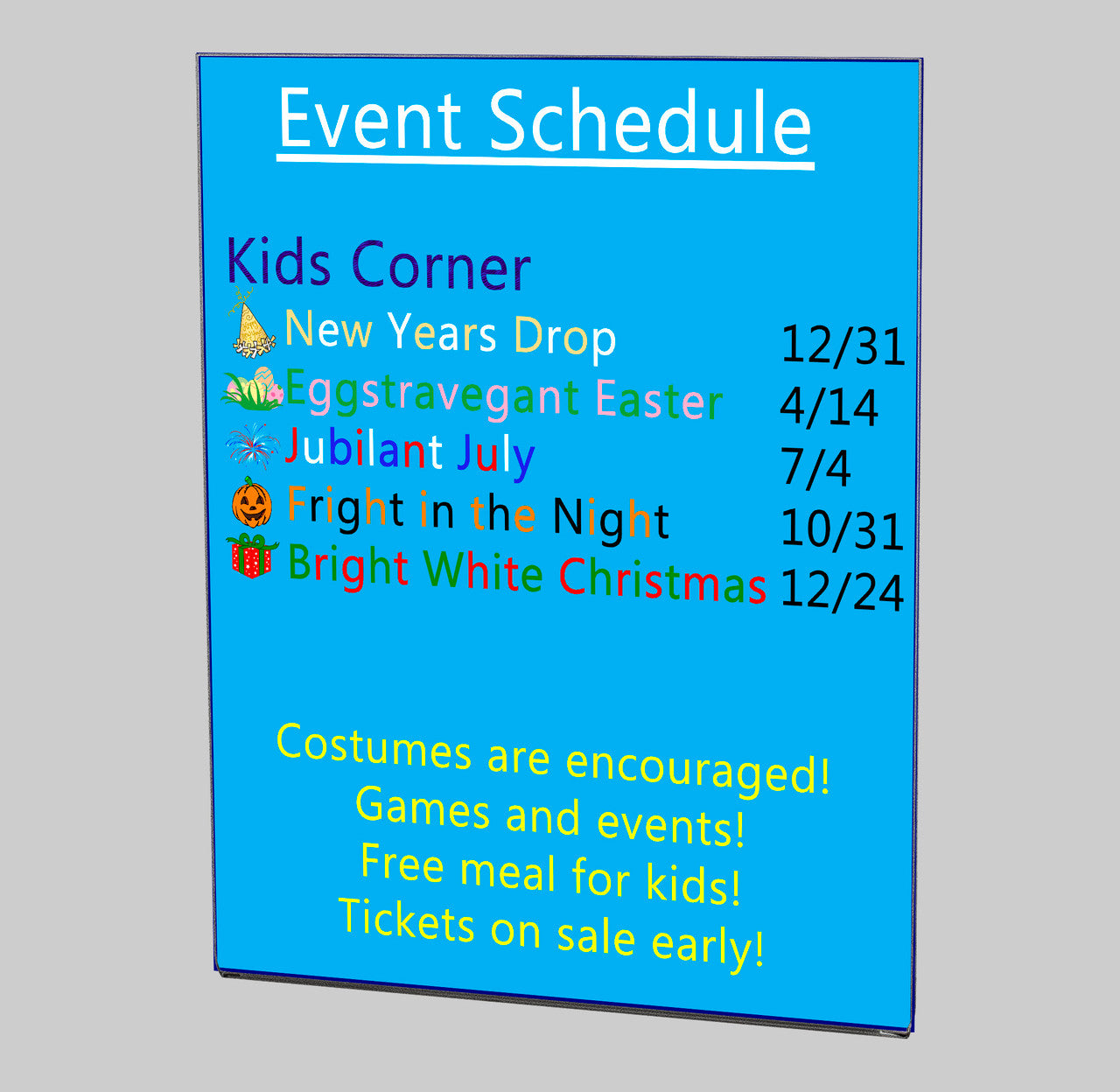 Magnetic 8.5"W x 11"H Sign Holder Metal Mount