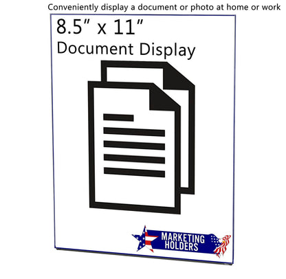 8.5"W x 11"H Wall Sign Holder with Double Sided Tape