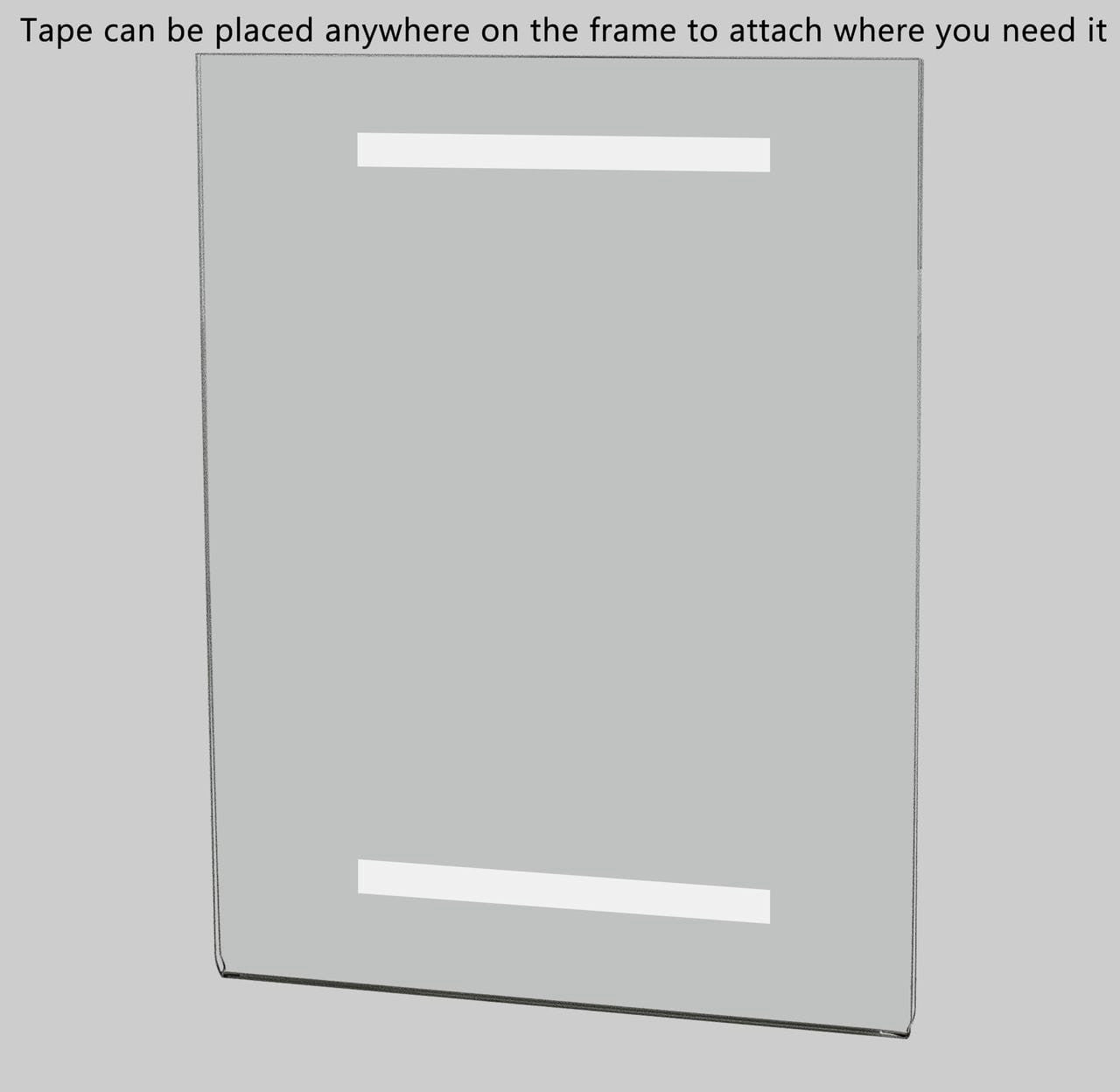 8.5"W x 11"H Wall Sign Holder with Double Sided Tape