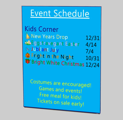 8.5"W x 11"H Wall Sign Holder with Double Sided Tape