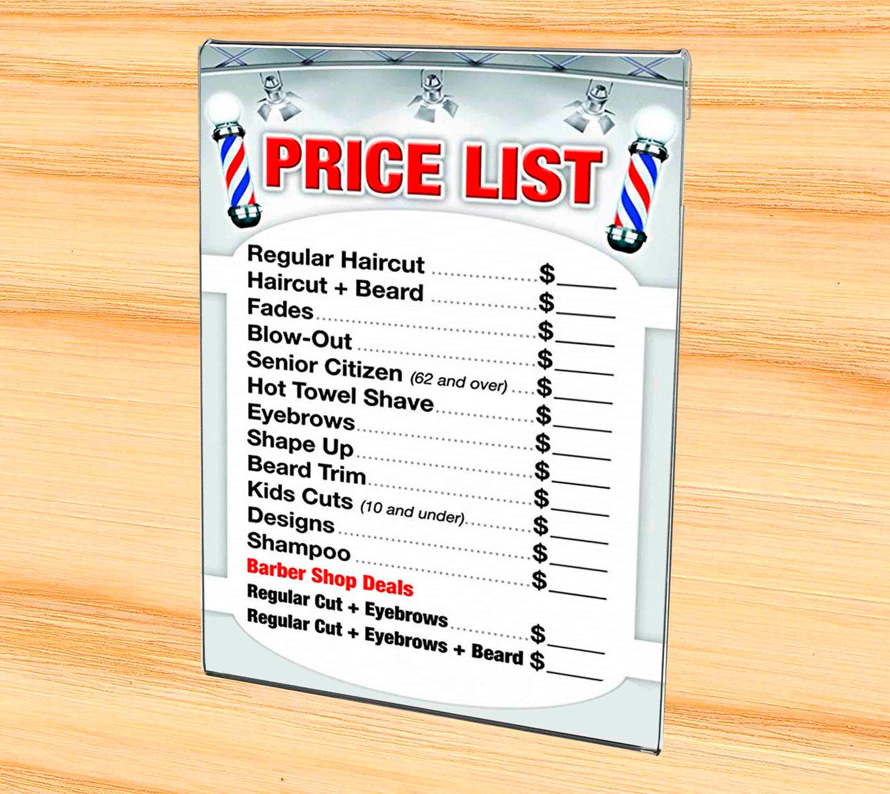 Sign Holder 8.5"W x 11"H Flyer Display with Notched Backside