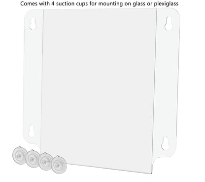 8.5"W x 11"H Window Sign Holder Double Sided with Suction Cups