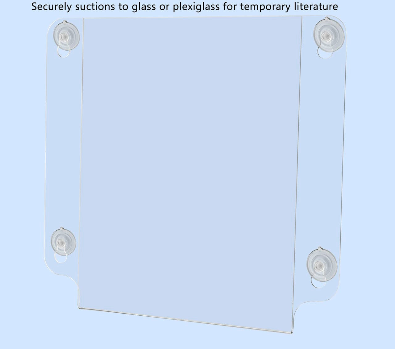 8.5"W x 11"H Window Sign Holder Double Sided with Suction Cups