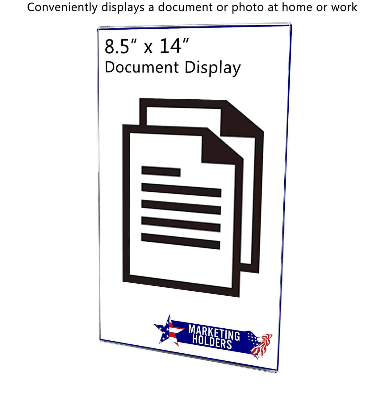 Tall Sign Holder 8.5"W x 14"H Display Sleeve with Notched Back