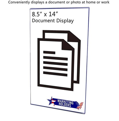 Tall Sign Holder 8.5"W x 14"H Display Sleeve with Notched Back