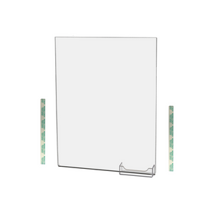8.5"W x 11"H Wall Sign Holder with Business Card Pocket and Tape